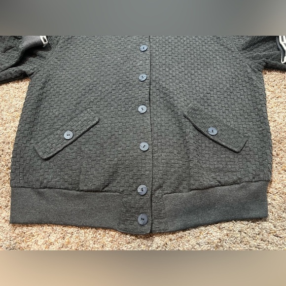 Vintage Bay Club Made USA Gray XL Button Cardigan Sweater Mr Rogers Pockets - Picture 8 of 12